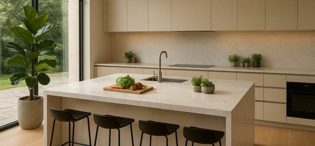 Plan de travail cuisine en pierre naturelle écologique