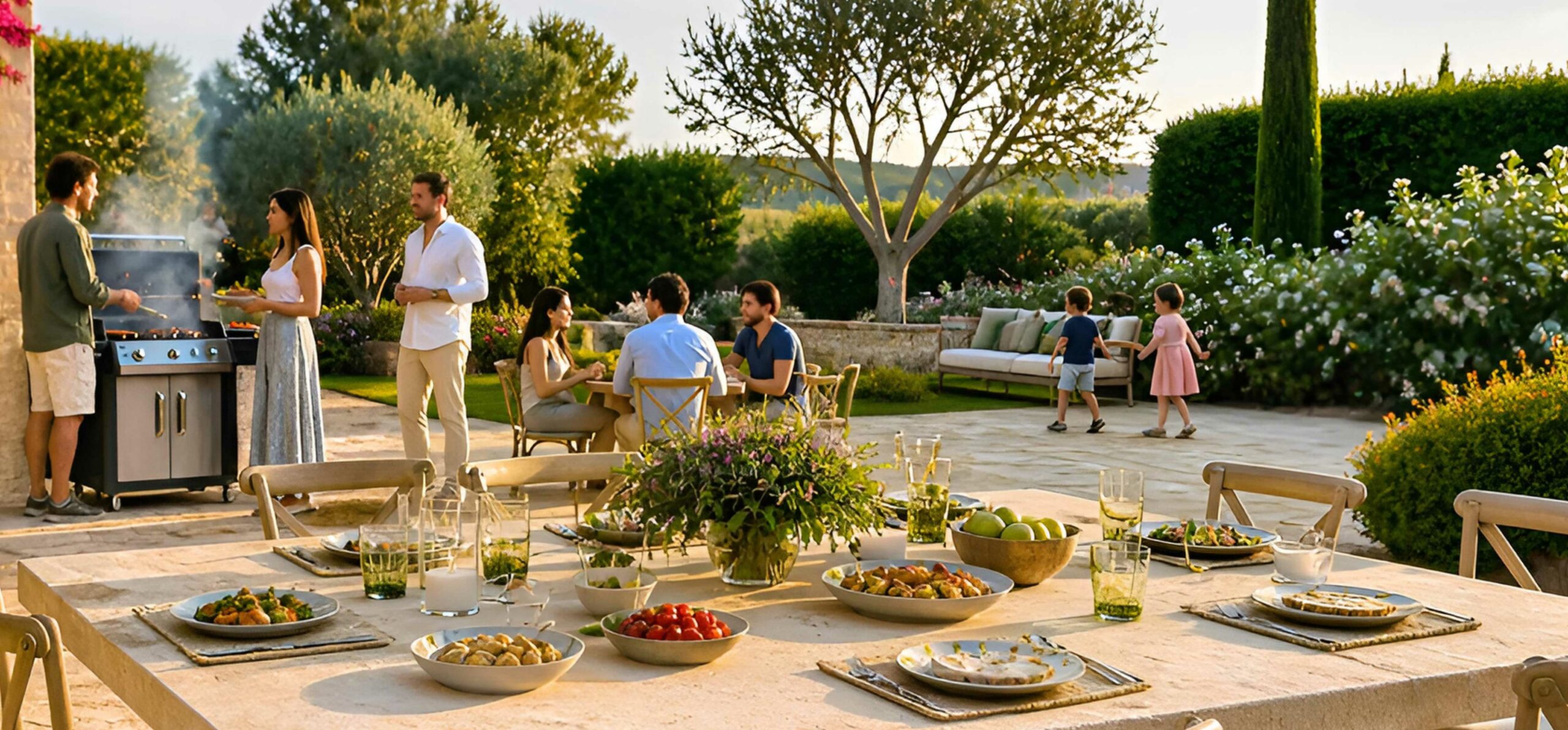 Planstone-terrasse-pierre-naturelle-ete-soleil-jardin-verdoyant-convivial