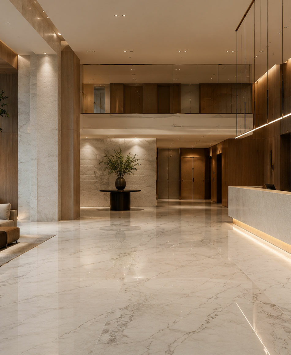 Hall hotel marbre naturel